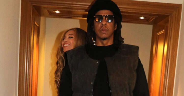 jay-z and beyonce in a hallway